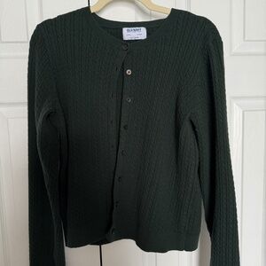 Cable knit Hunter green cardigan old navy xl
